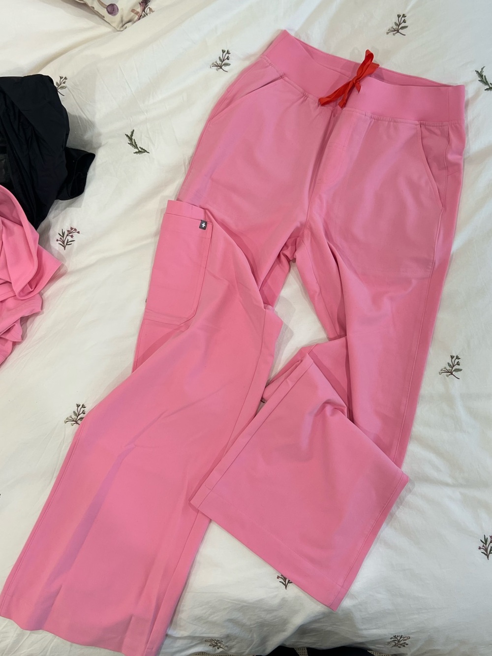 Figs isabel wide leg sunrise pink scrubs